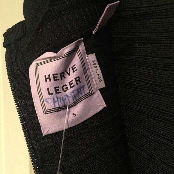 SOLD Herve Leger Leather Sequin Lilykate Dress - Picture 4 of 5